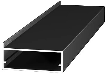 Профиль алюминиевый для рамочных фасадов Z-12(Z-11) черный глянец (L-6000) АЛЮТЕХ - фото 1
