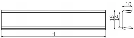 Заглушка к цоколю мебельному ПВХ h=100, графит зернистый РФ - фото 2