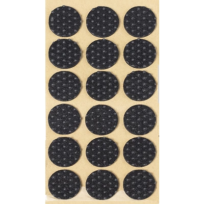Подкладка самоприлипающая фетровая прорезиненная d25мм (1упак.=18шт), черная, Folmag - фото 1