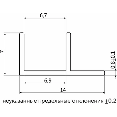 Планка угловая 6 уголок матовая (L=0.6) AKS - фото 2