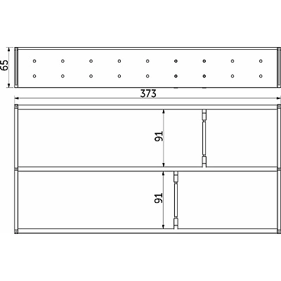 Комплект разделителей L400 универсальный металлический Organizer нержавеющая сталь (373*204*65) AKS - фото 2