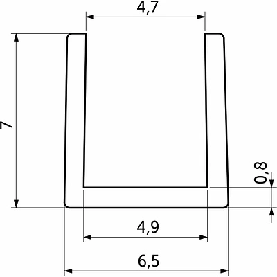 Планка торцевая 4 матовая (L=0.6) AKS - фото 2
