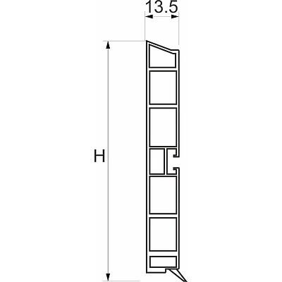 Цоколь мебельный ПВХ h=100 графит зернистый L=3200мм, РФ - фото 2
