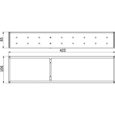 Комплект разделителей L450 универсальный металлический Organizer нержавеющая сталь (423*106*65) AKS - фото 2