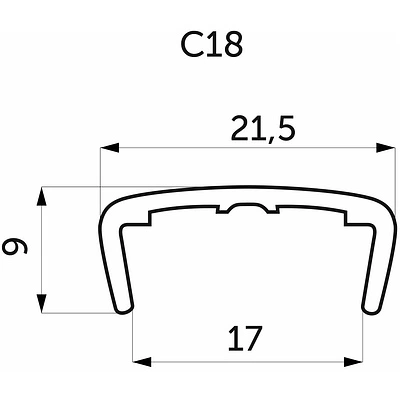 Профиль ПВХ С-18 дуб молочный структурный (120) El-mech-plast (2.6м) - фото 2