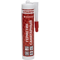 Герметик силиконовый санитарный прозрачный (300мл) STARFIX
